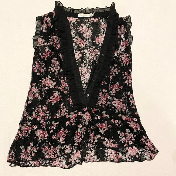 Costa Blanca Floral Top Womens Size Large - Picture 5 of 15